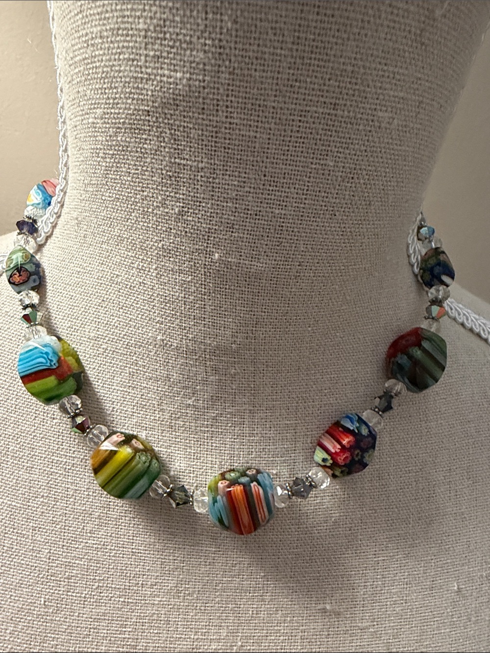 Handcrafted Multicolor Glass Bead Necklace